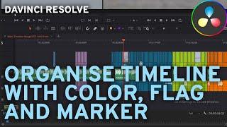 Organize  DaVinci Resolve timeline with Color, Flags and Markers