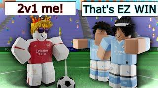 TOXIC Kids Were MAD... so I 1v2'd them (Touch Football Roblox)