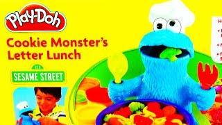 Play Doh Cookie Monster Letter Lunch Learning ABCs Alphabet Playdough Sesame Street 123 Play-Doh Toy