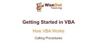 Excel VBA Online Course - 1.4.4 Calling Procedures