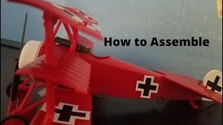 How to assemble the E-Z build Fokker Dr.1 model kit