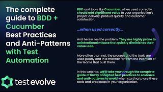 The complete guide to BDD + Cucumber  Best Practices and Anti-Patterns