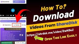 How To Download Video From ShareDisk | How To Open ShareDisk Link | ShareDisk.io