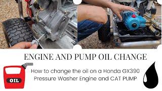 Honda GX390 Pressure Washer Engine and CAT Pump Oil Change