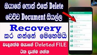 How To Recovery Deleted Document In Sinhala | Restore Deleted Documents | Sri Network