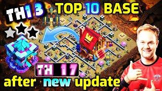 TH13 WAR BASE WITH LINK! Best TH13 anti 3 star war base 2025 COC TH13 CWL Base after new update