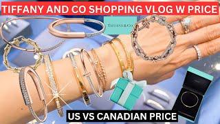 TIFFANY AND CO SHOPPING VLOG W PRICE | Tiffany lock bracelet, t1 bracelet, hardwear bracelet w price