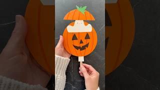 Pumpkin ghost halloween craft ️ #papercraft #halloween #diy #craft #shorts