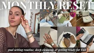 MONTHLY RESET   goal setting routine + deep cleaning + taking time for myself *September 2024*