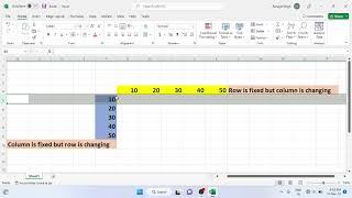 MS-Excel - Lab-50 - How To Multiply Row With Column Cell Value ($Column$Row)