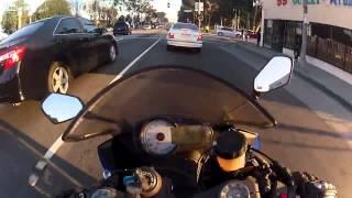 3 Close calls, One intersection INSANE Motorcycle Riding Skills