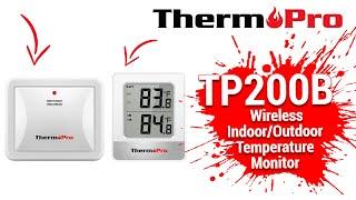 ThermoPro TP200B Remote Temperature Monitor Indoor Outdoor Weather Thermometer Setup Video