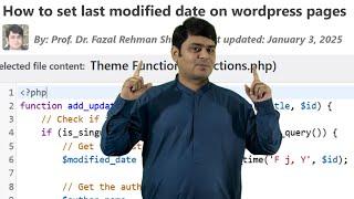 Last modified date and author show for wordpress Pages