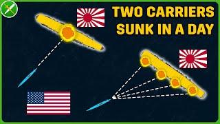 US Subs sink 2 Carriers in 1 Day - Sinking of Shokaku and Taiho