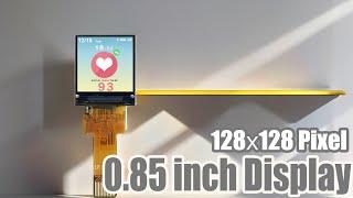 Square 0.85 inch 128x128 IPS TFT LCD Display 4-wire SPI GC9107