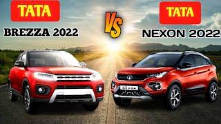 New maruti BREZZA 2022 vs TATA NEXON 2022 Comparison : New Brezza vs NEXON 2022 @cardekho