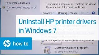 Uninstalling HP Printer Drivers in Windows 7 | HP Printers | HP