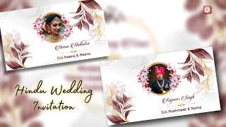 Floral Wedding Invitation video || how to make a Floral wedding invitation video.