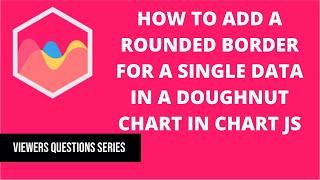 How to add a rounded border for a single data in a doughnut chart in Chart.js 3