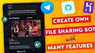 How to Make a Telegram File Sharing Bot (Store bot) with Force Join For Free in 10 Minutes.