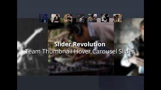 Slider Revolution 5, Team Thumbnail Hover Carousel Slider