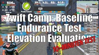 Zwift Camp: Baseline - Endurance Test | Elevation Evaluation