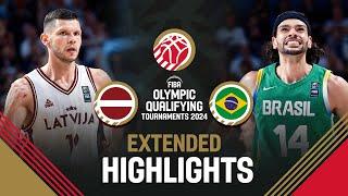 Final: Latvia  vs Brazil  | Extended Highlights | FIBA OQT 2024 Latvia