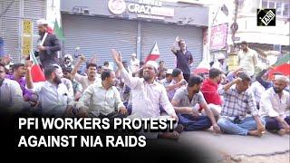 PFI workers protest against NIA raids in Chennai
