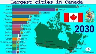 Largest cities (urban agglomerations) in Canada (1950 - 2035)