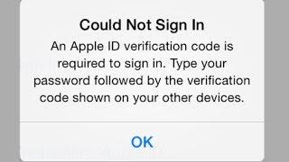 could not sigin in an apple id verification code is required to sign in