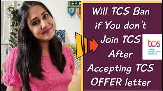 Will TCS ban if you don't join after accepting offer letter | TCS | Thelady Saga | Megha Goyal