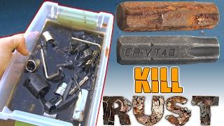 How To REMOVE RUST From Tools w/ Apple Cider Vinegar | Clean Off Rusty Sockets & Metal Drill Bits