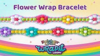 Flower Wrap Bracelet Tutorial using Rainbow Loom Wrapit Loom by Angelynn (TutorialsByA™)