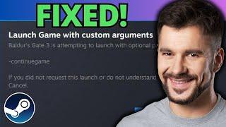 Fix 'Launch Game With Custom Arguments' Error on Steam