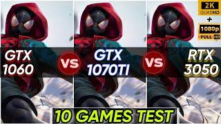 GTX 1060 vs GTX 1070 Ti vs RTX 3050 | 10 Games Tested | How Much Difference | 1440P & 1080P