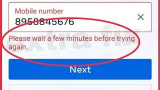 Instagram Fix Please wait a few minutes before trying again Problem Solve