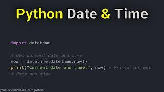 Working with Dates and Time in Python: Datetime module and formatting