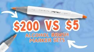 THE MOST IMPRESSIVE $5 ALCOHOL BRUSH MARKER SET | Ohuhu vs $5 Manga Set