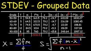 How To Calculate The Standard Deviation of Grouped Data