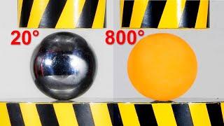 500 TON HYDRAULIC PRESS VS HOT STEEL BALL