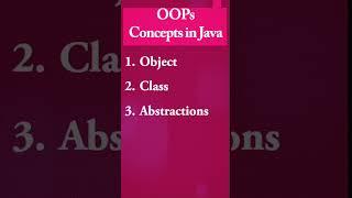 OOPs Concepts in Java