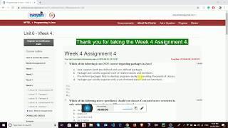 NPTEL Programming In Java Week 4 Assignment Solution Quiz