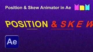 Position and Skew Text Animation in After Effects | After Effects Tutorial