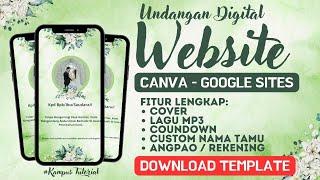 Cara Membuat Undangan Digital Website dengan Canva & google Sites | Desain 4 | Canva Untuk Pemula