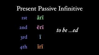 The Present Passive Infinitive