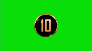 10 Second Timer Countdown with Sound in Green Screen for Educational Video | No Copyright|