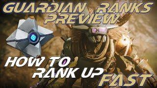 DESTINY 2 - GUARDIAN RANKS PREVIEW! HOW TO RANK UP FAST FROM RANK 1 - 7 IN LIGHTFALL!