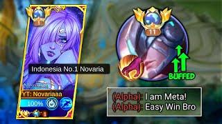 NOVARIA VS META ALPHA JUNGLER WHO WILL WIN?? | NOVARIA BEST BUILD & EMBLEM 2024 - MOBILE LEGENDS