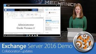 Exchange Server 2016 demo - Collaboration updates