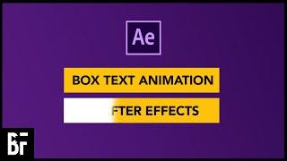 Box Text Animation - Adobe After Effects Tutorial